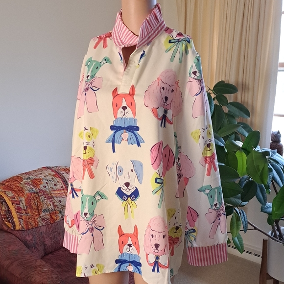 Tops - FLASH SALE Dog Blouse XL Ptp 22"
